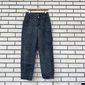 Vintage GAP High Waisted Faded Black Front Yoke Tapered Mom Jeans Western 13/14